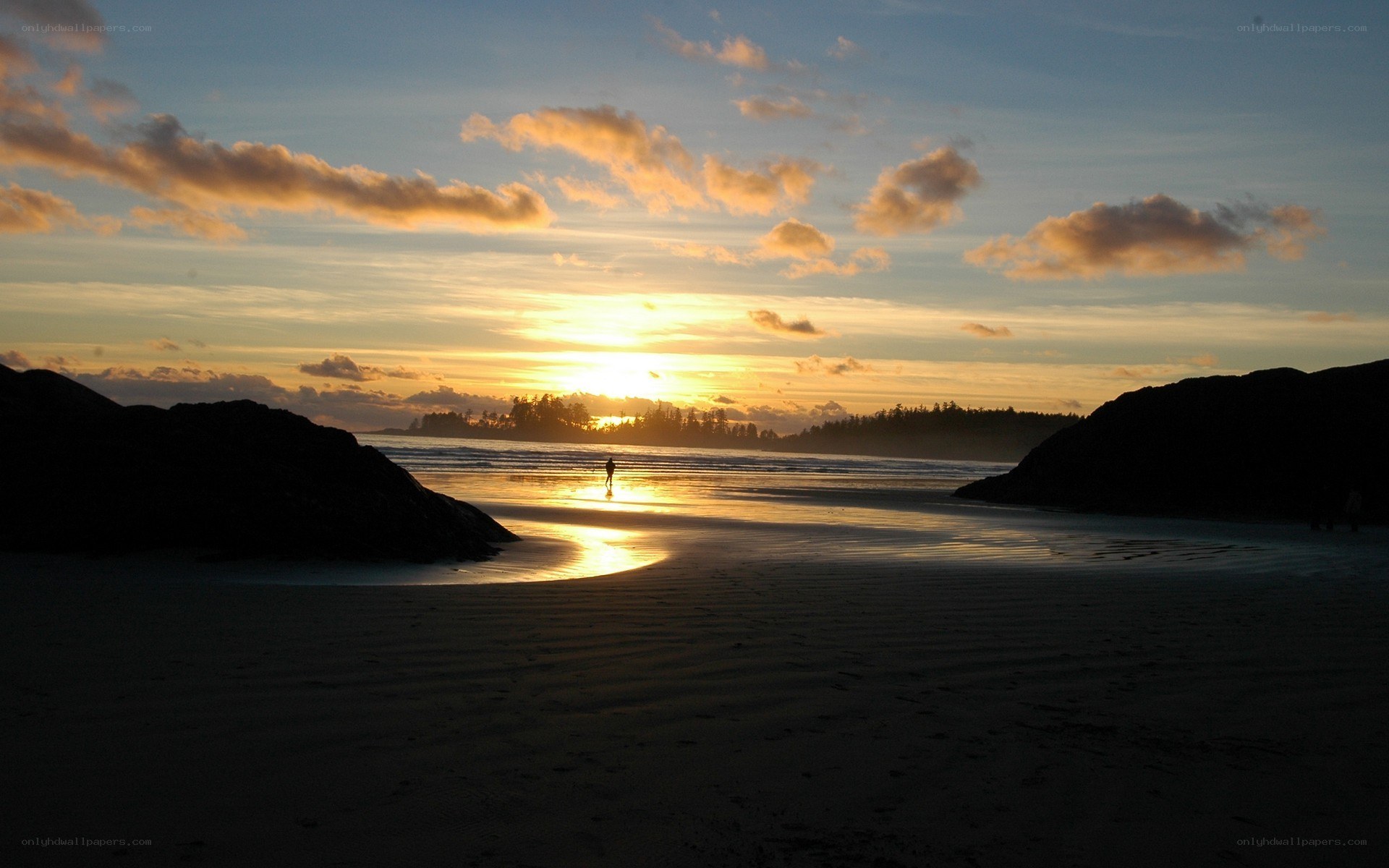 sunset at the beach