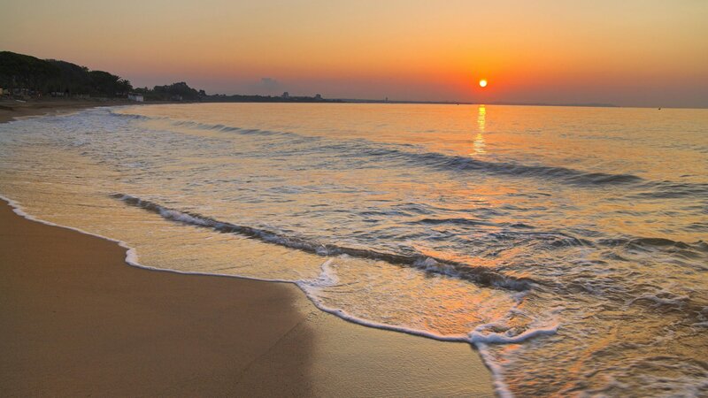 sunset at the beach