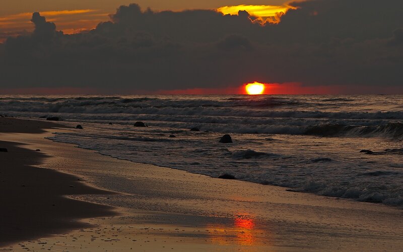 sunset at the beach