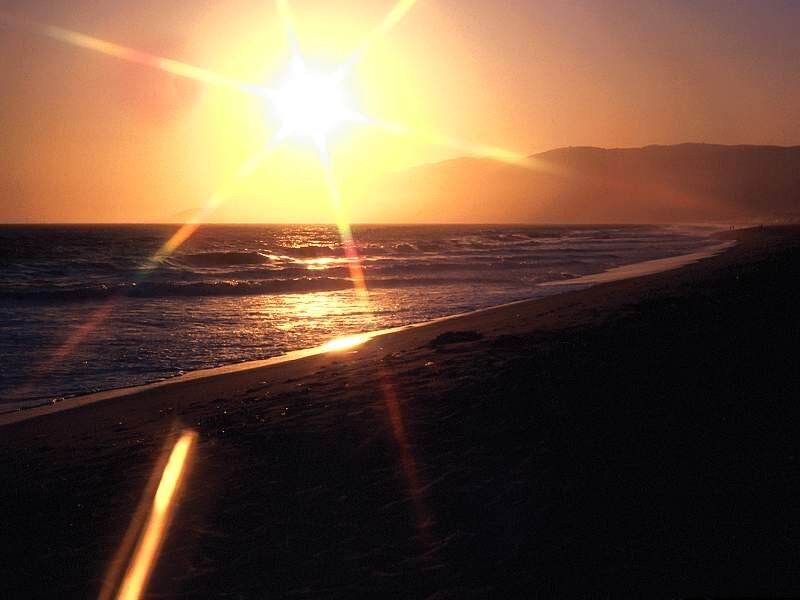 sunset at the beach