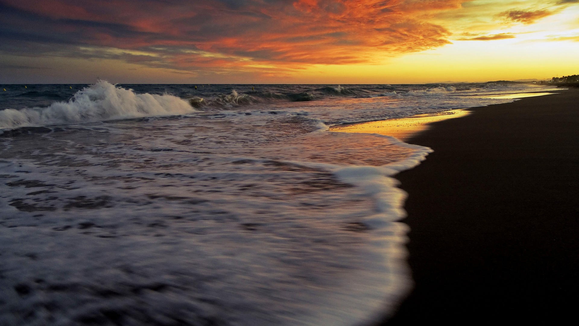 sunset at the beach
