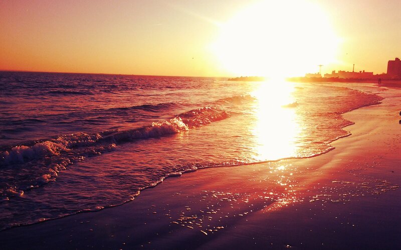 sunset at the beach
