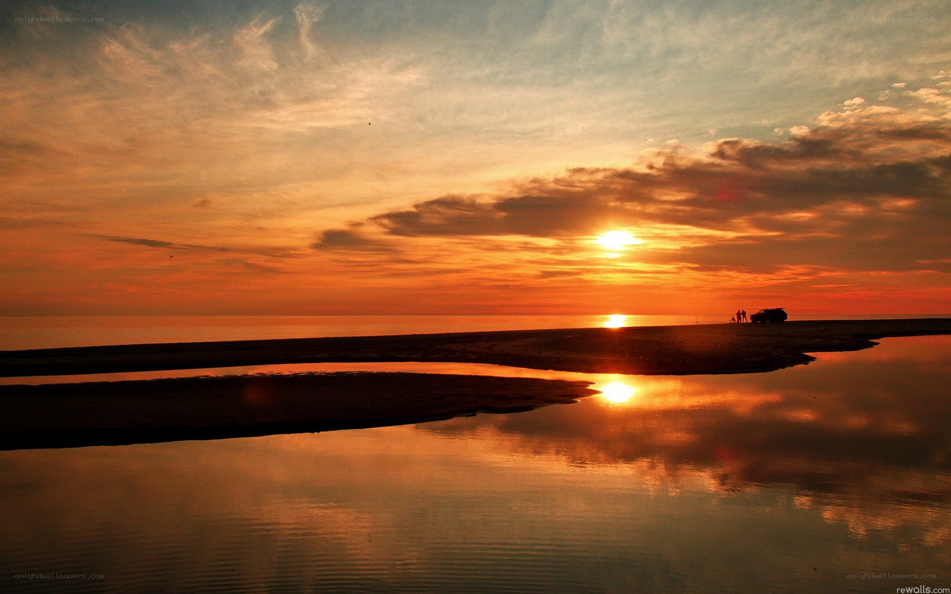 sunset at the beach
