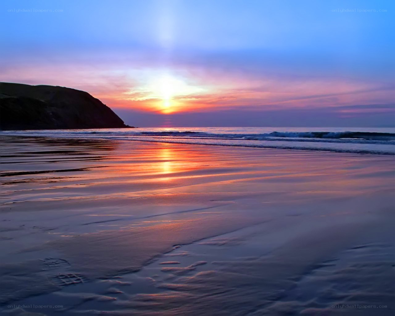 sunset at the beach