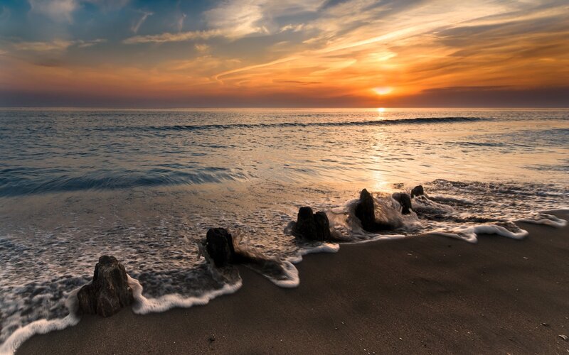 sunset at the beach