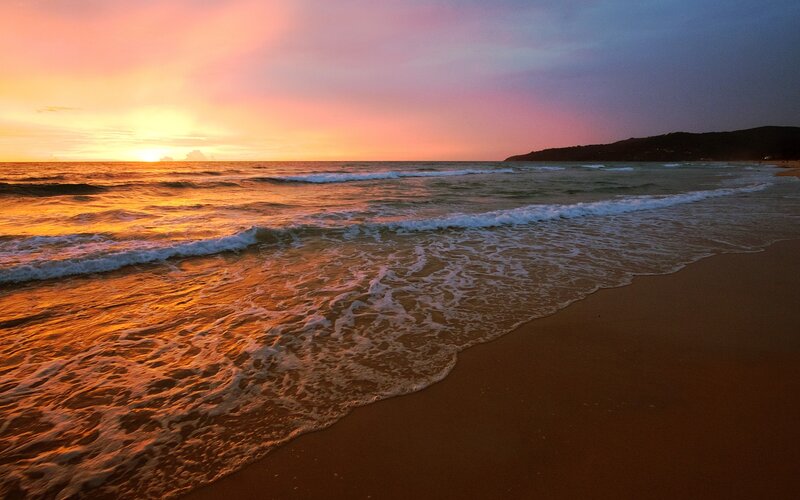 sunset at the beach