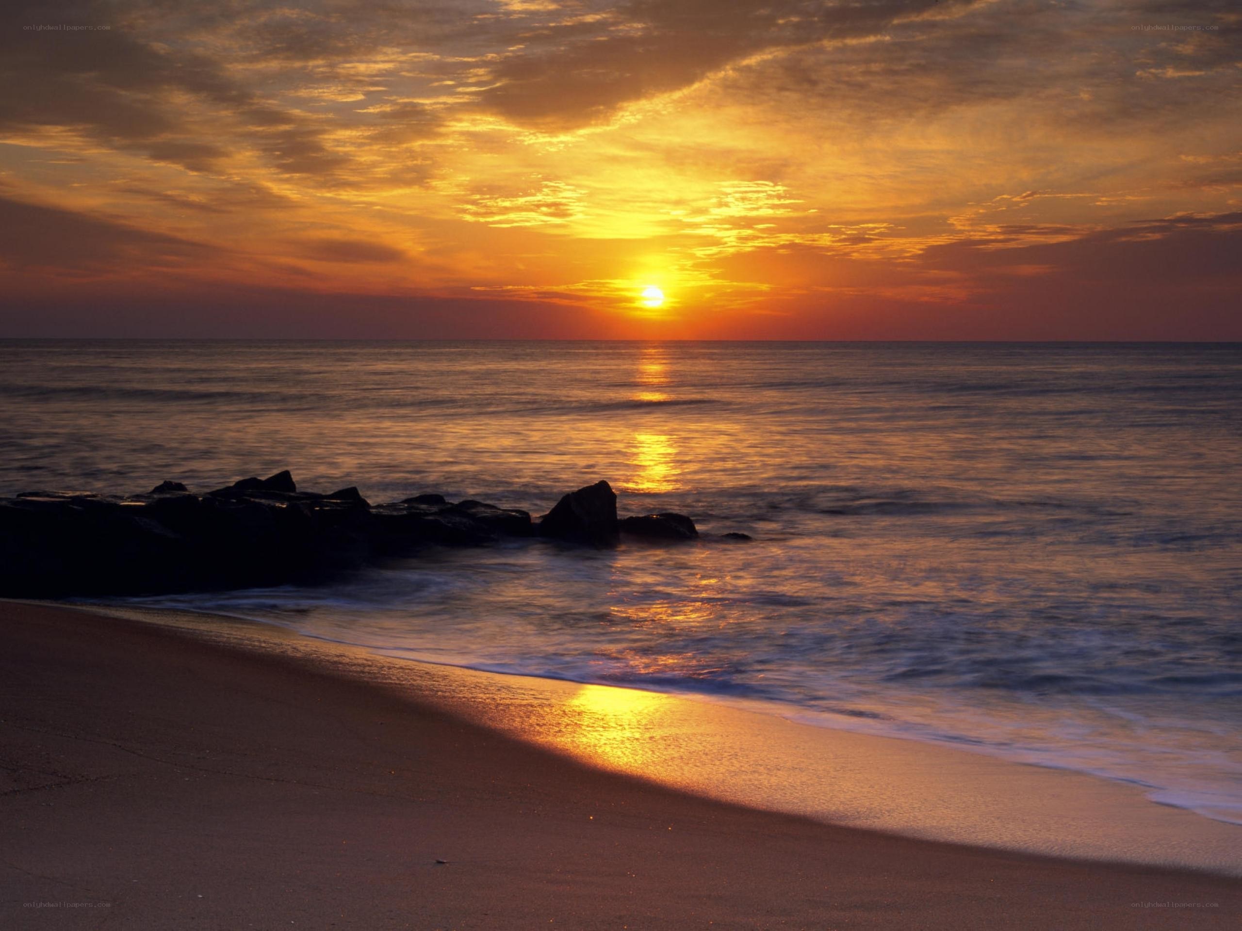 sunset at the beach