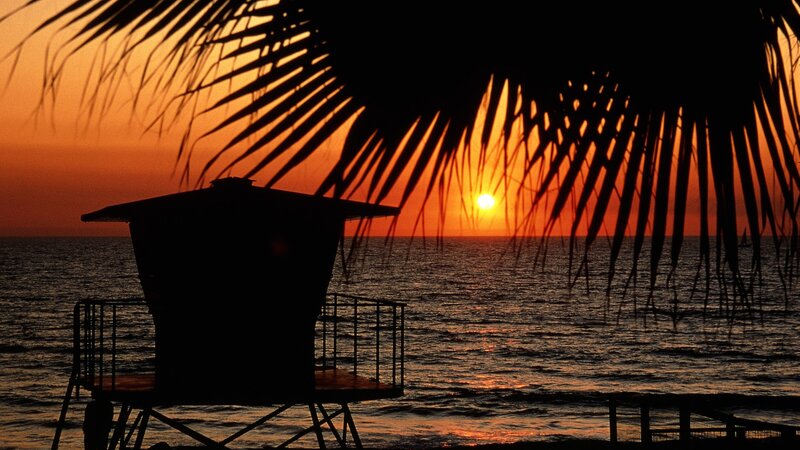 sunset at the beach