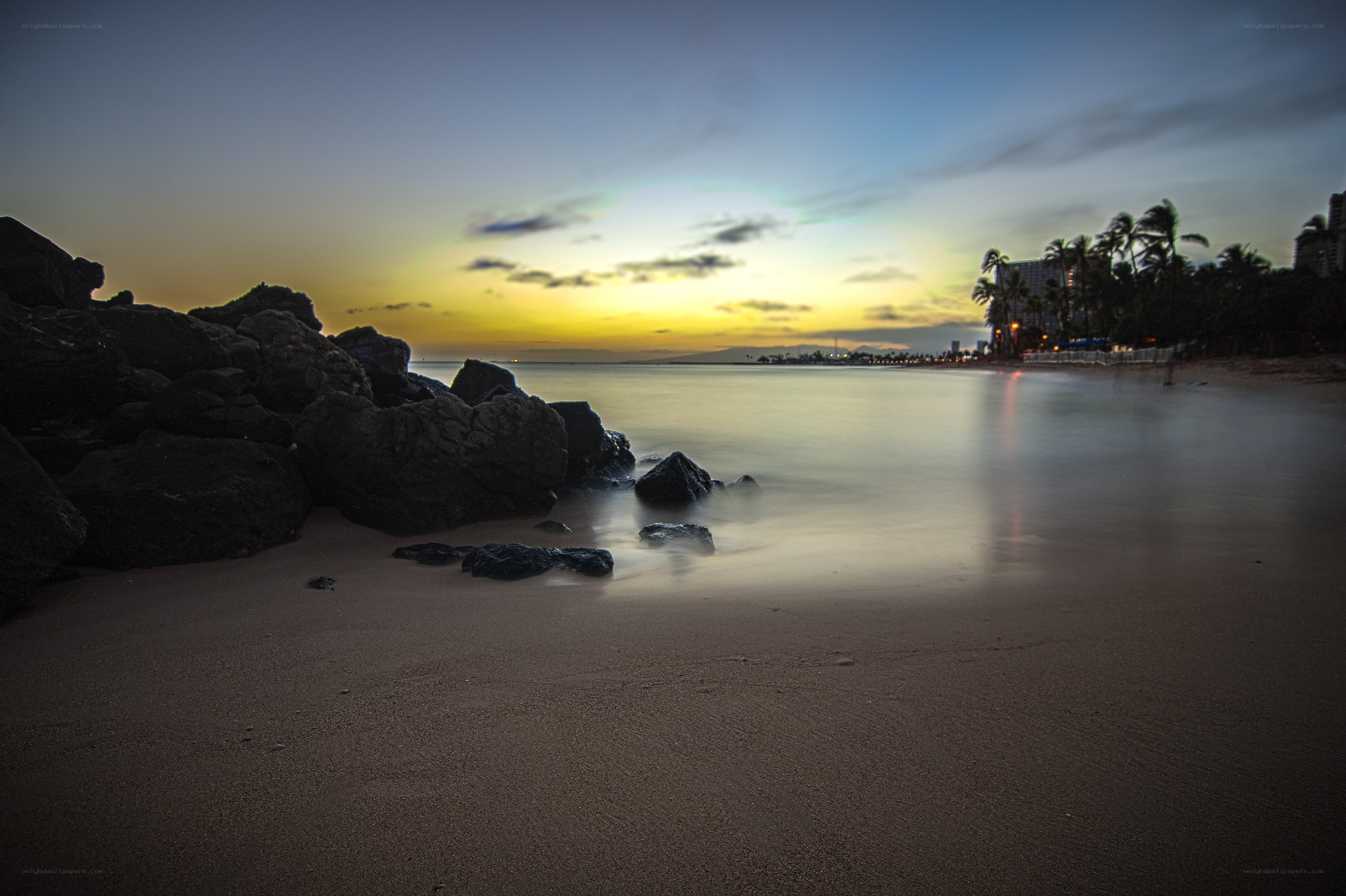 sunset at the beach