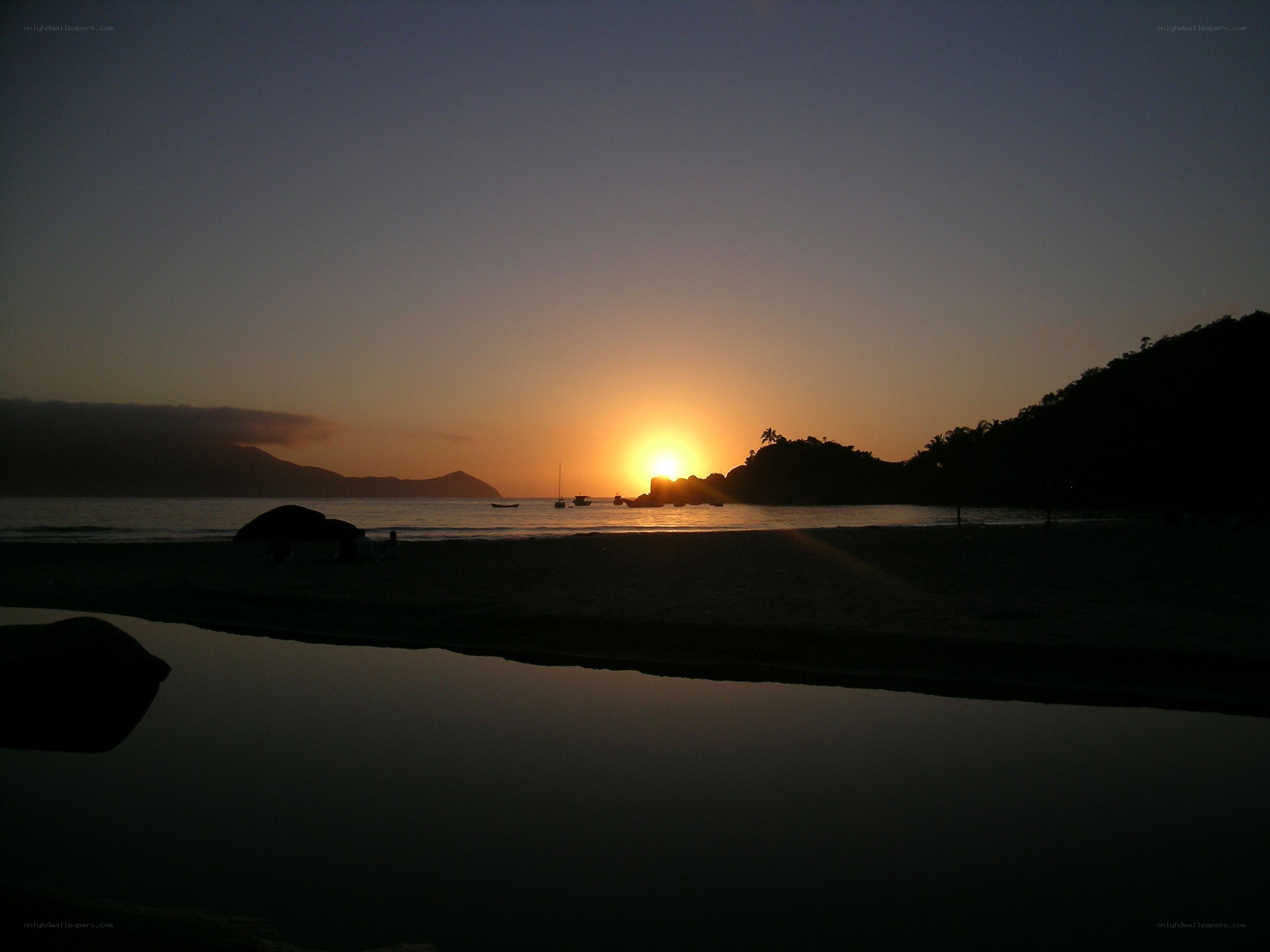 sunset at the beach