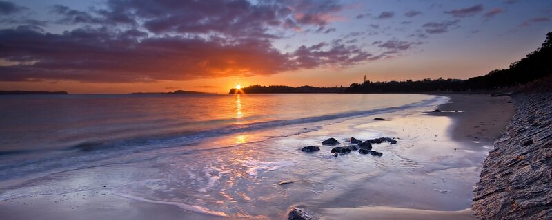 sunset at the beach