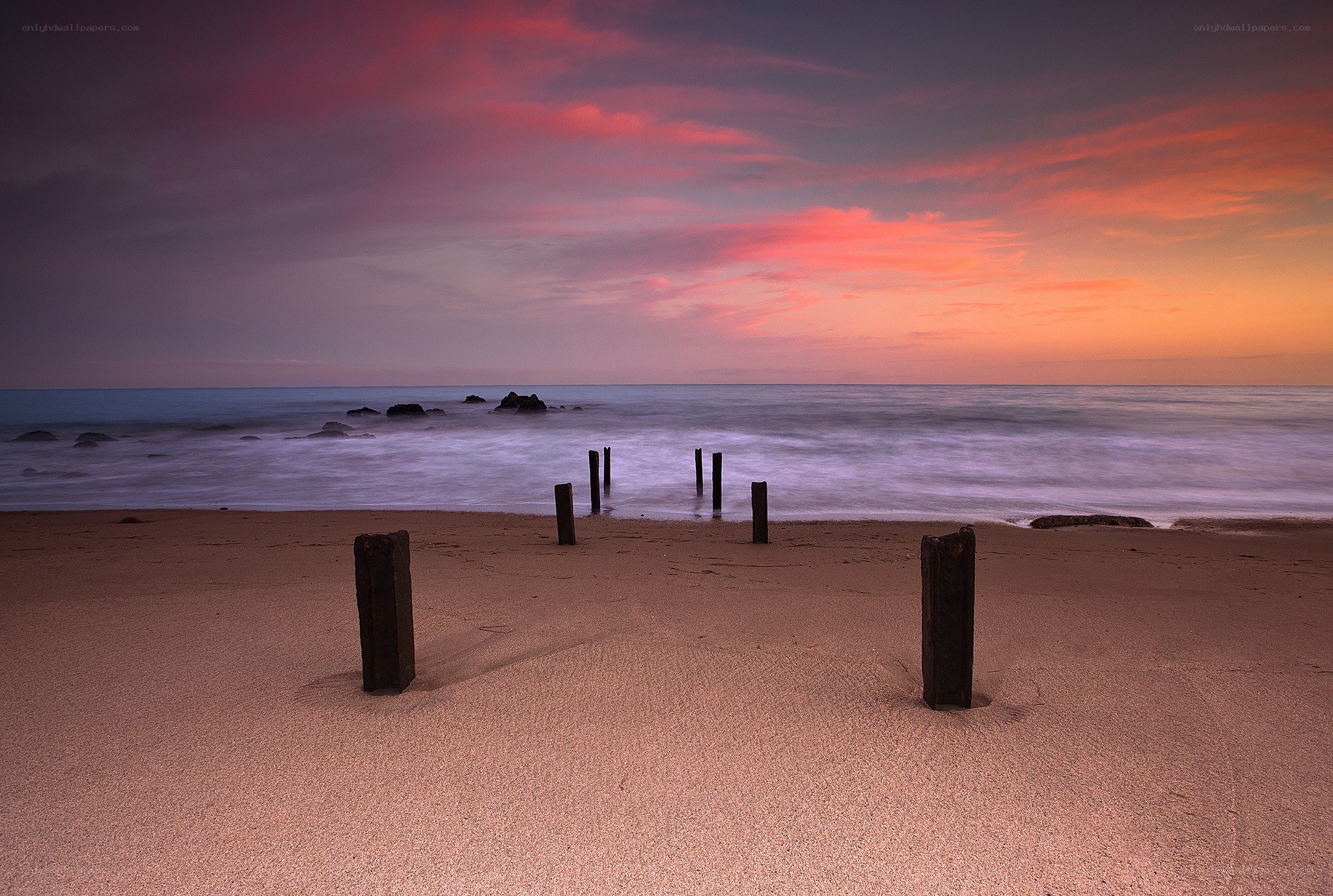 sunset at the beach