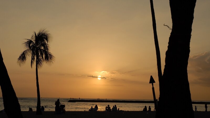 sunset at the beach