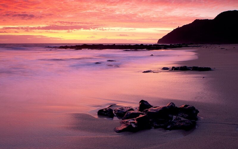 sunset at the beach