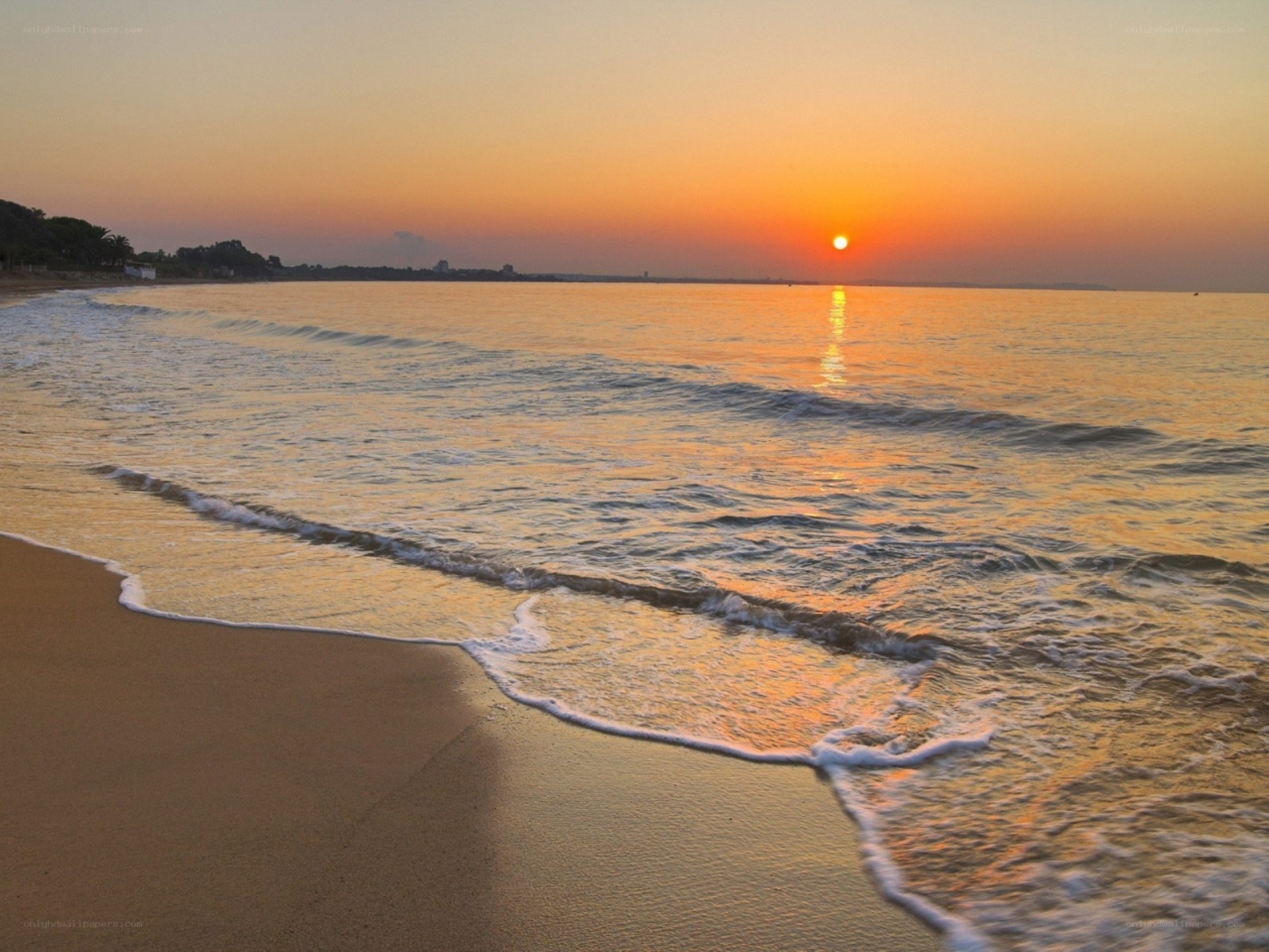 sunset at the beach