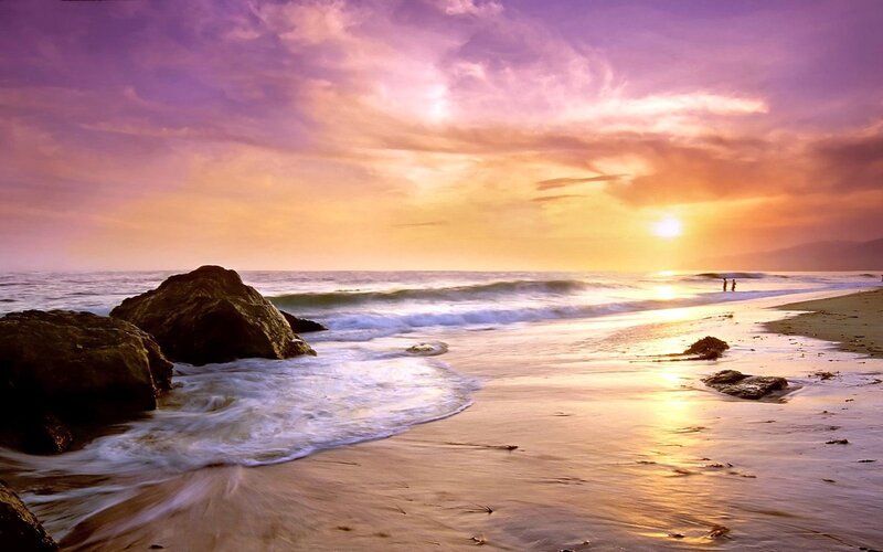 sunset at the beach