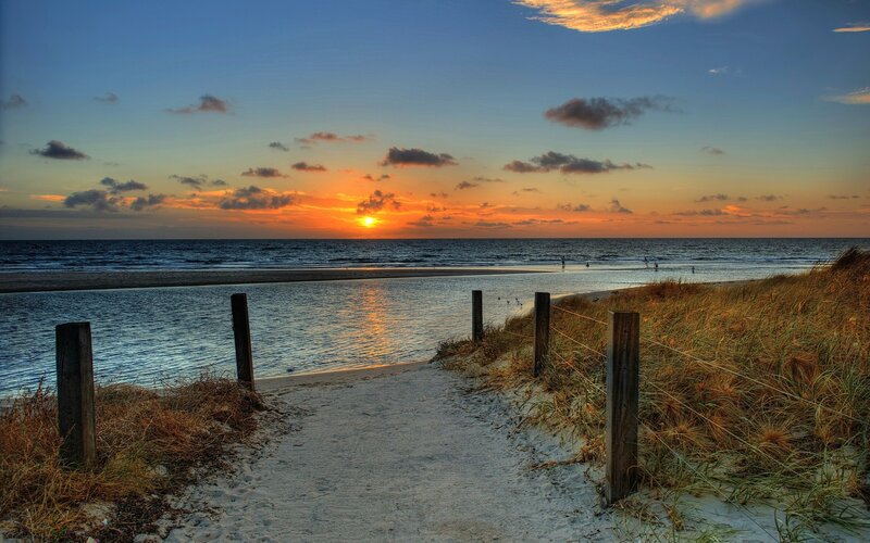 sunset at the beach