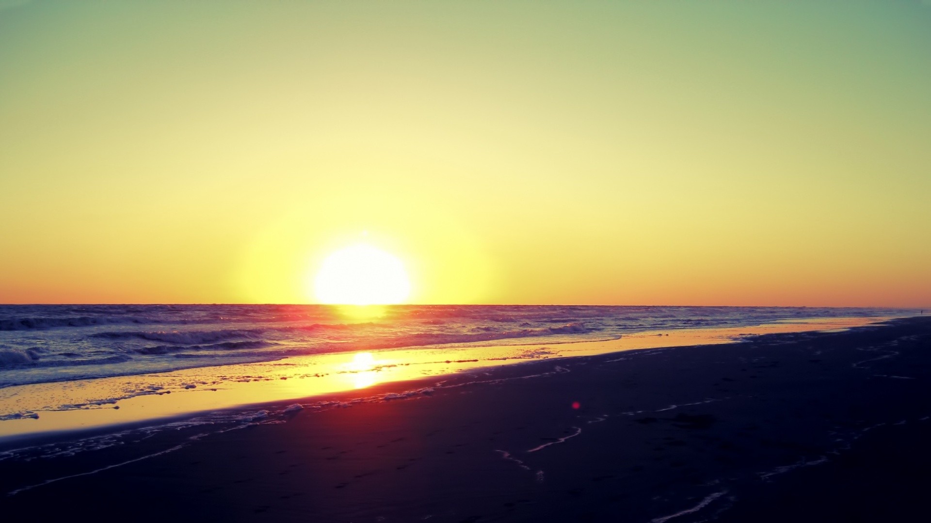 sunset at the beach