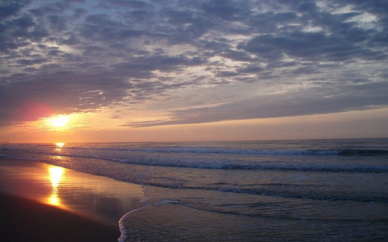 sunset at the beach