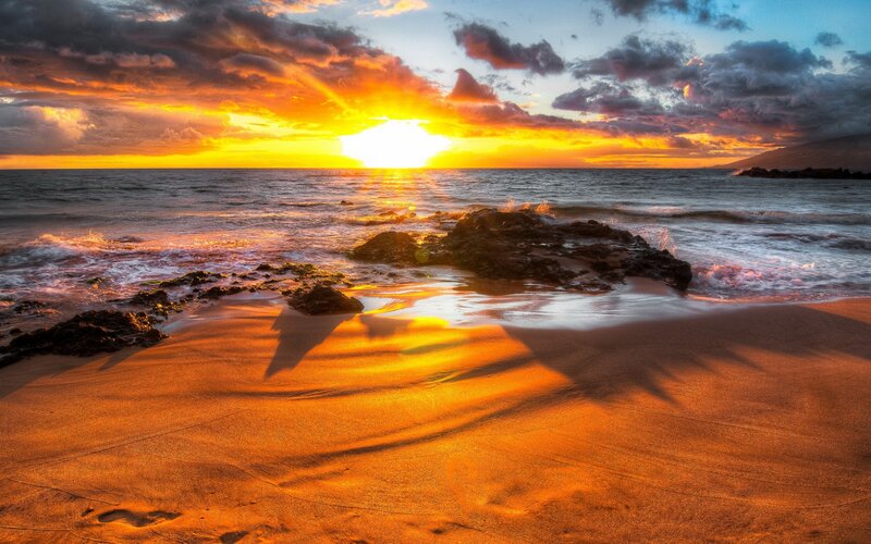 sunset at the beach