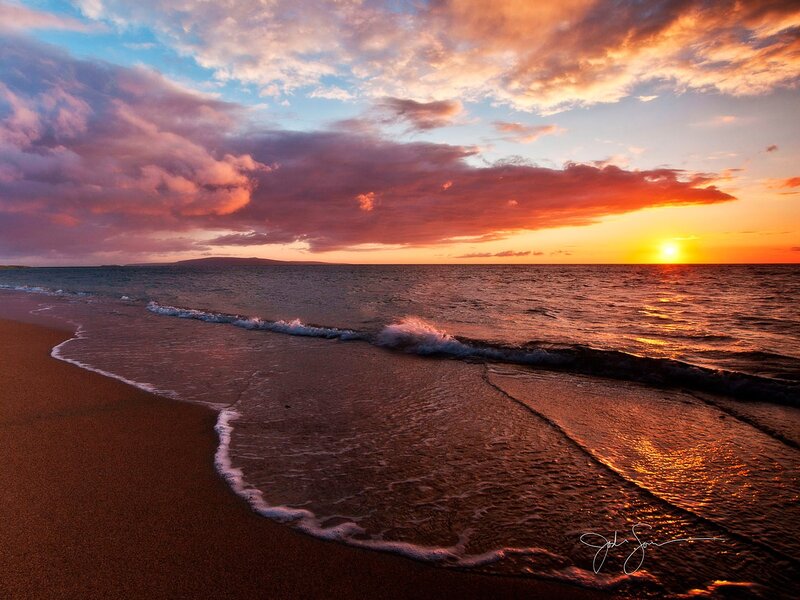 sunset at the beach
