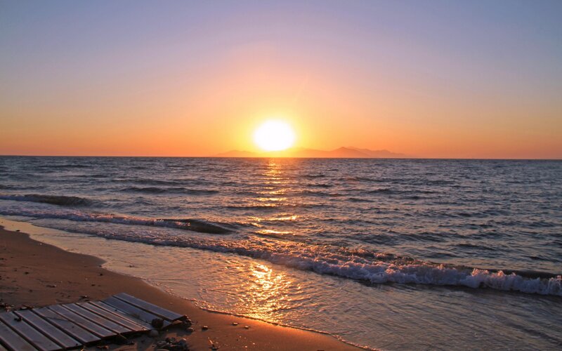 sunset at the beach
