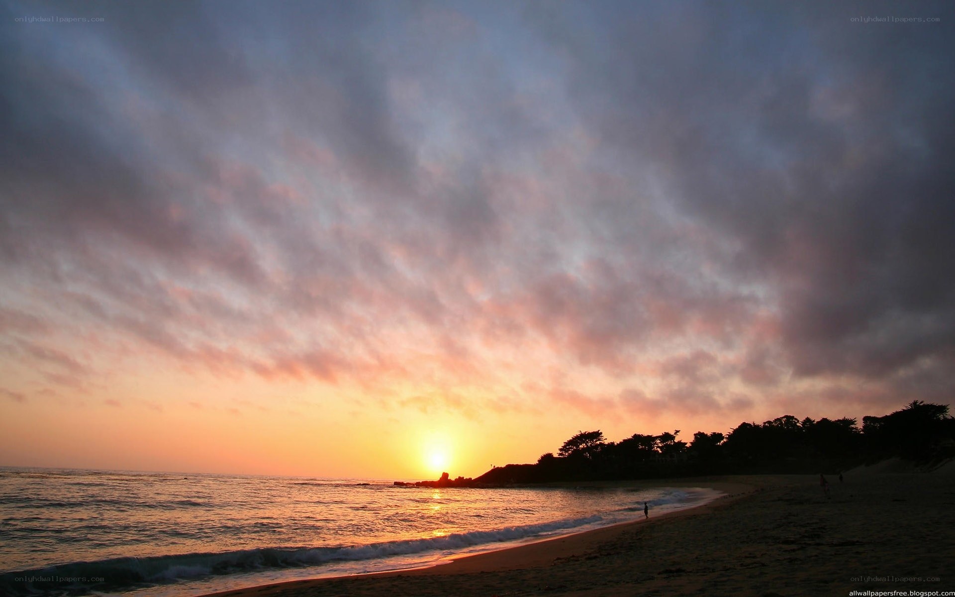 sunset at the beach