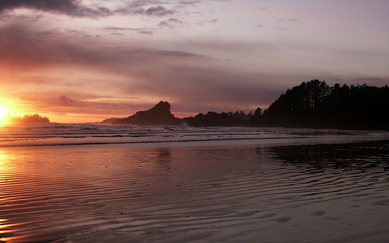 sunset at the beach