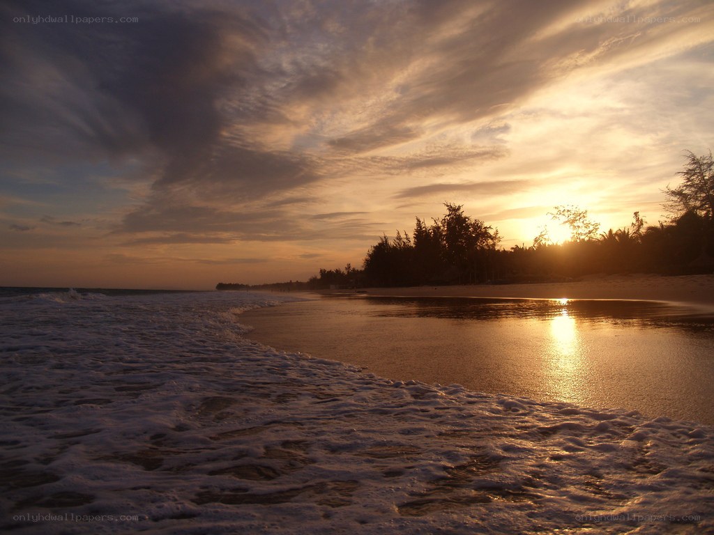 sunset at the beach