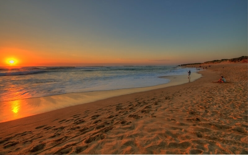 sunset at the beach
