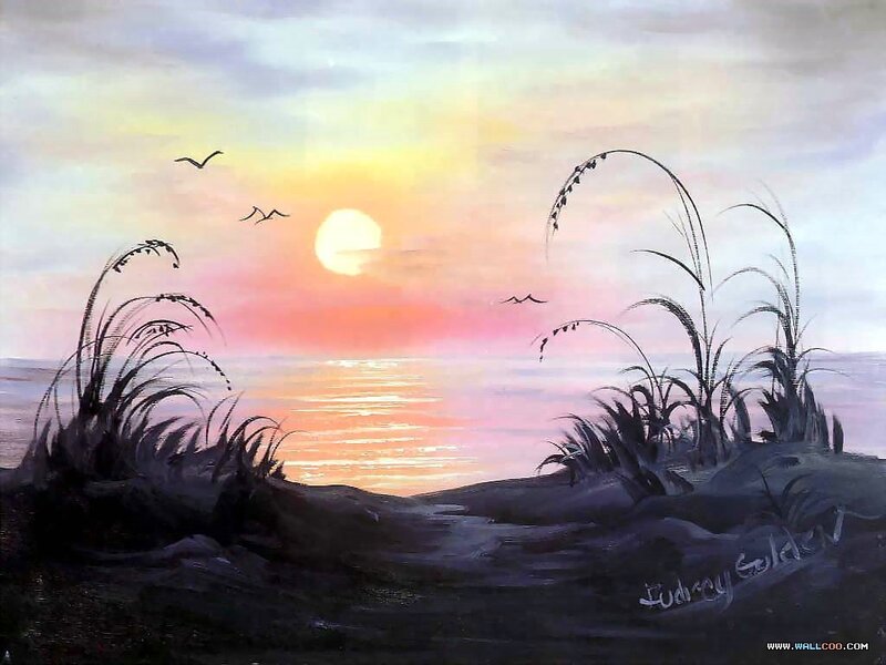 sunset at the beach