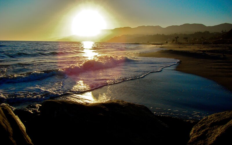 sunset at the beach
