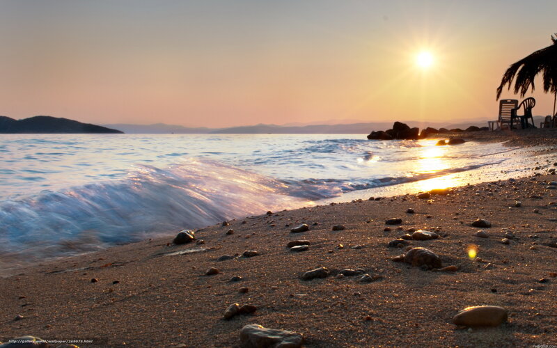 sunset at the beach
