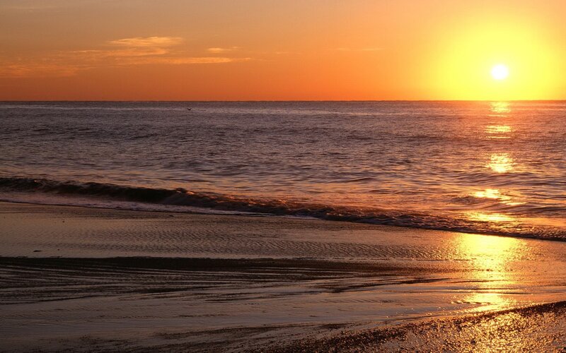 sunset at the beach