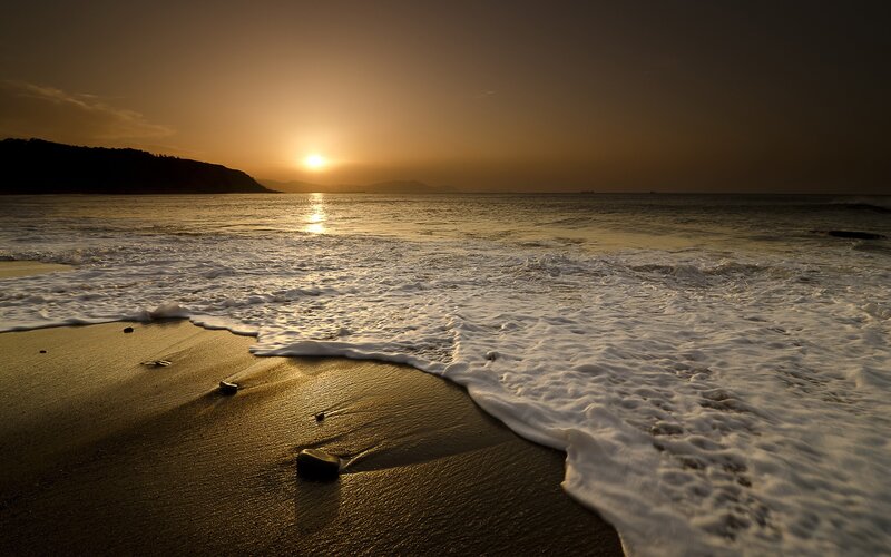 Sunset at the Beach — Gold