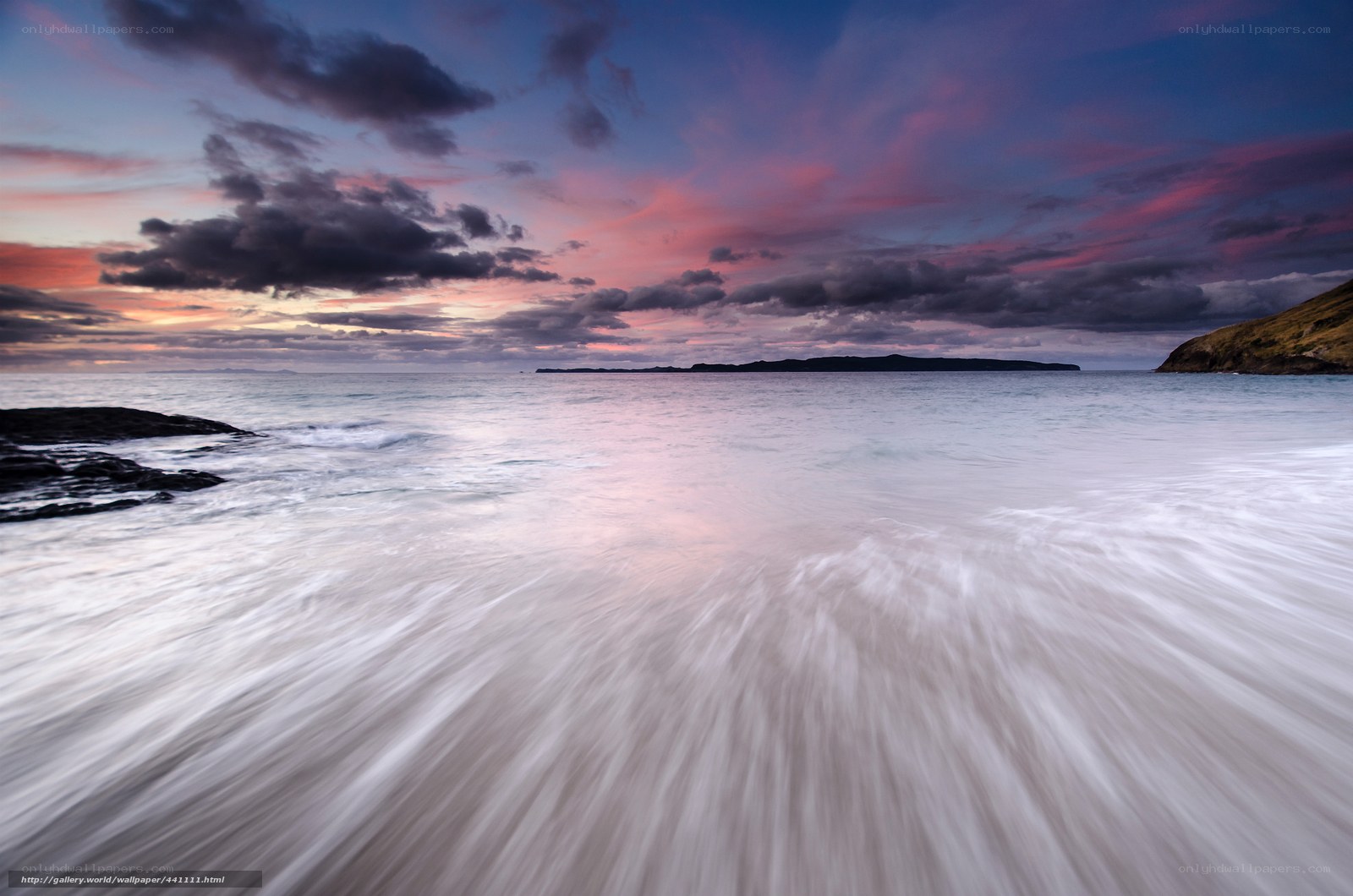 Sunset at the coastal beach