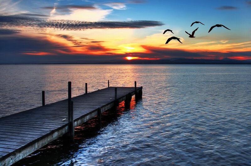 Sunset at the dock