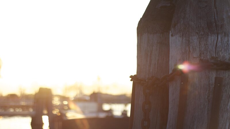 sunset at the dock