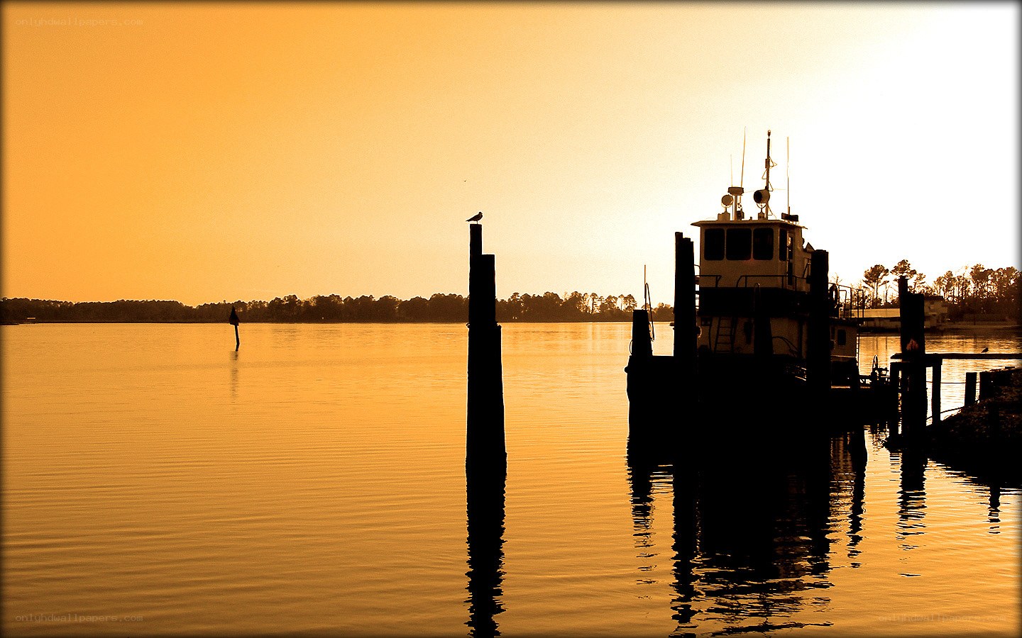 sunset at the dock