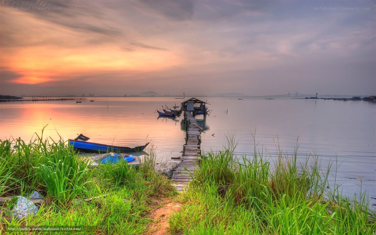 Sunset at the fishing dock
