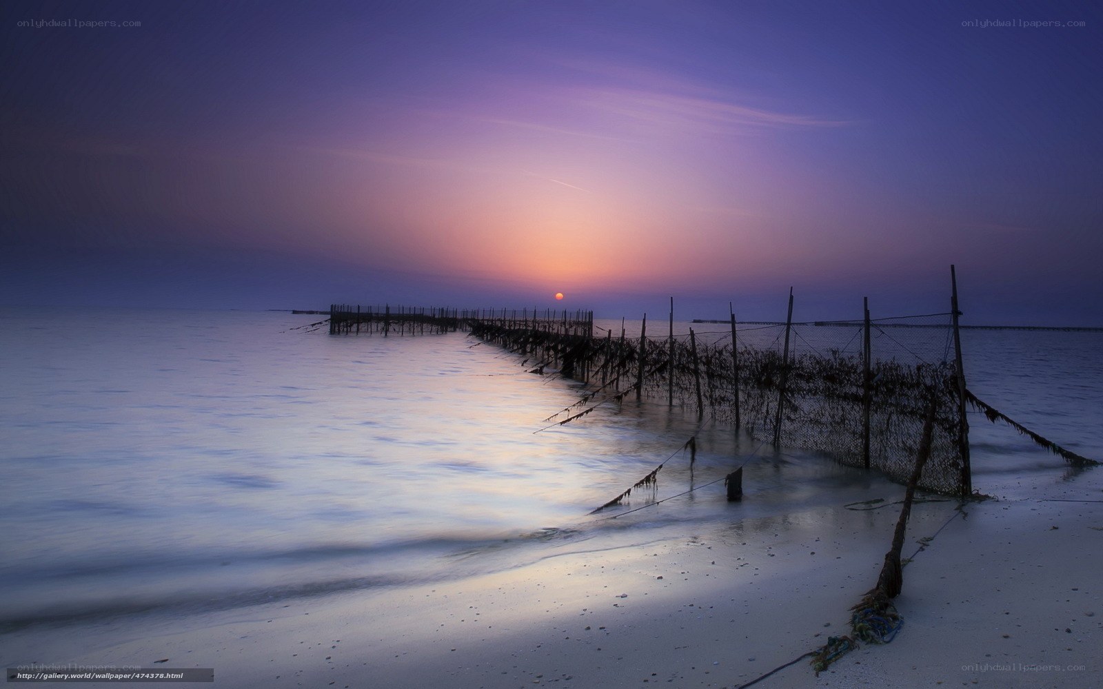 Sunset at the fishing pier