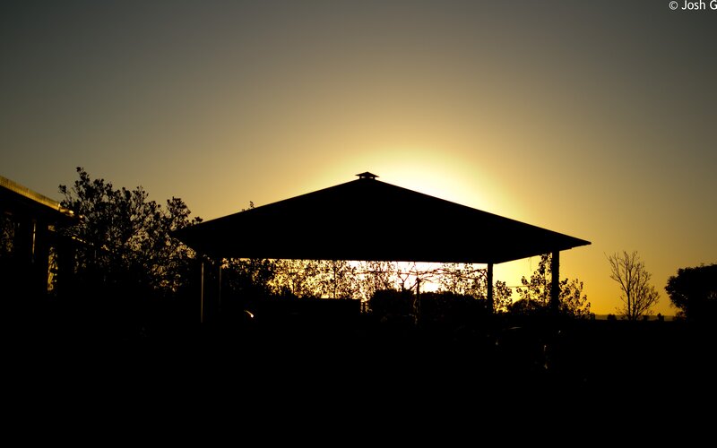 sunset at the gazebo