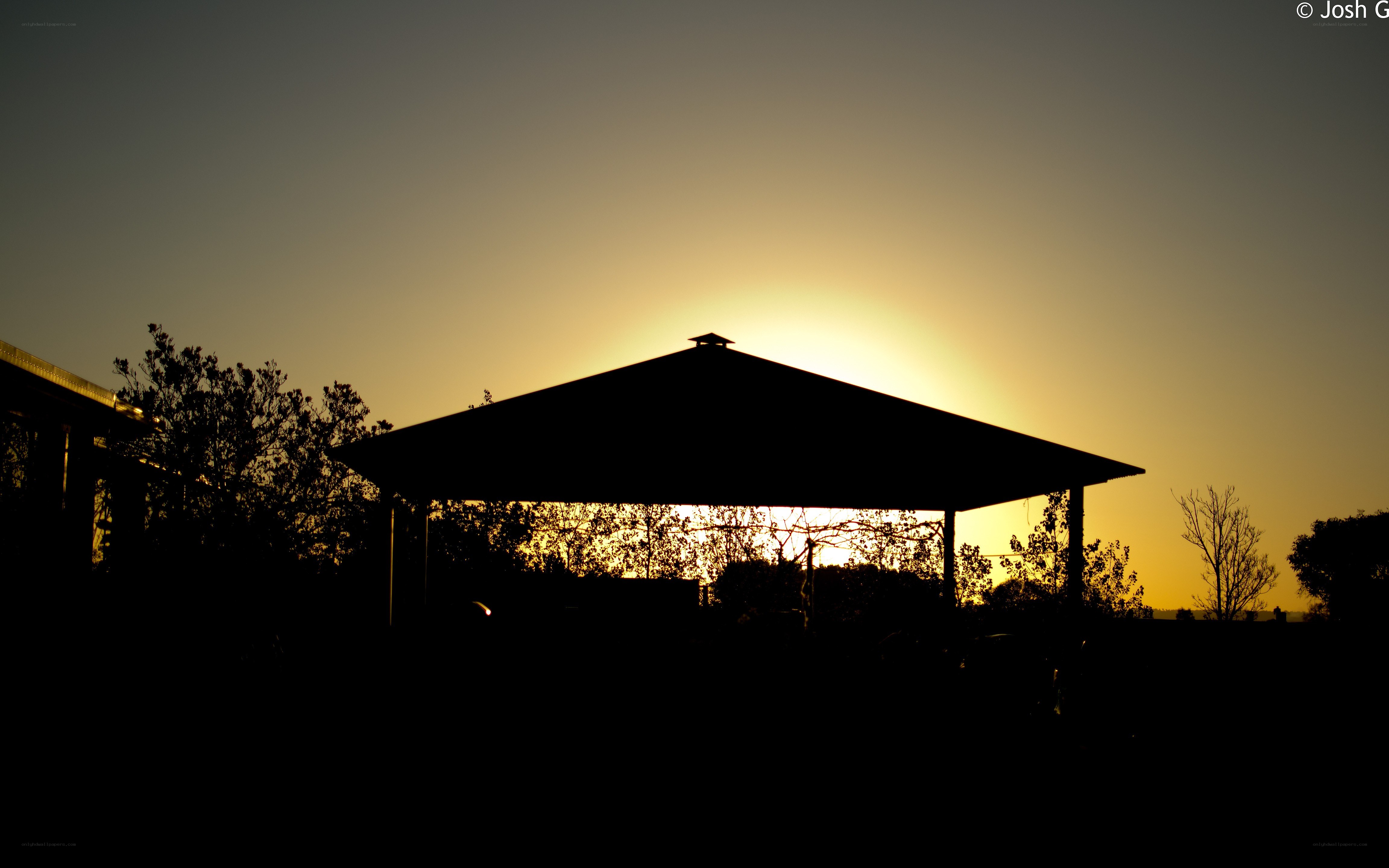 sunset at the gazebo