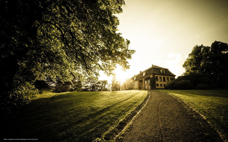Sunset at the grand estate