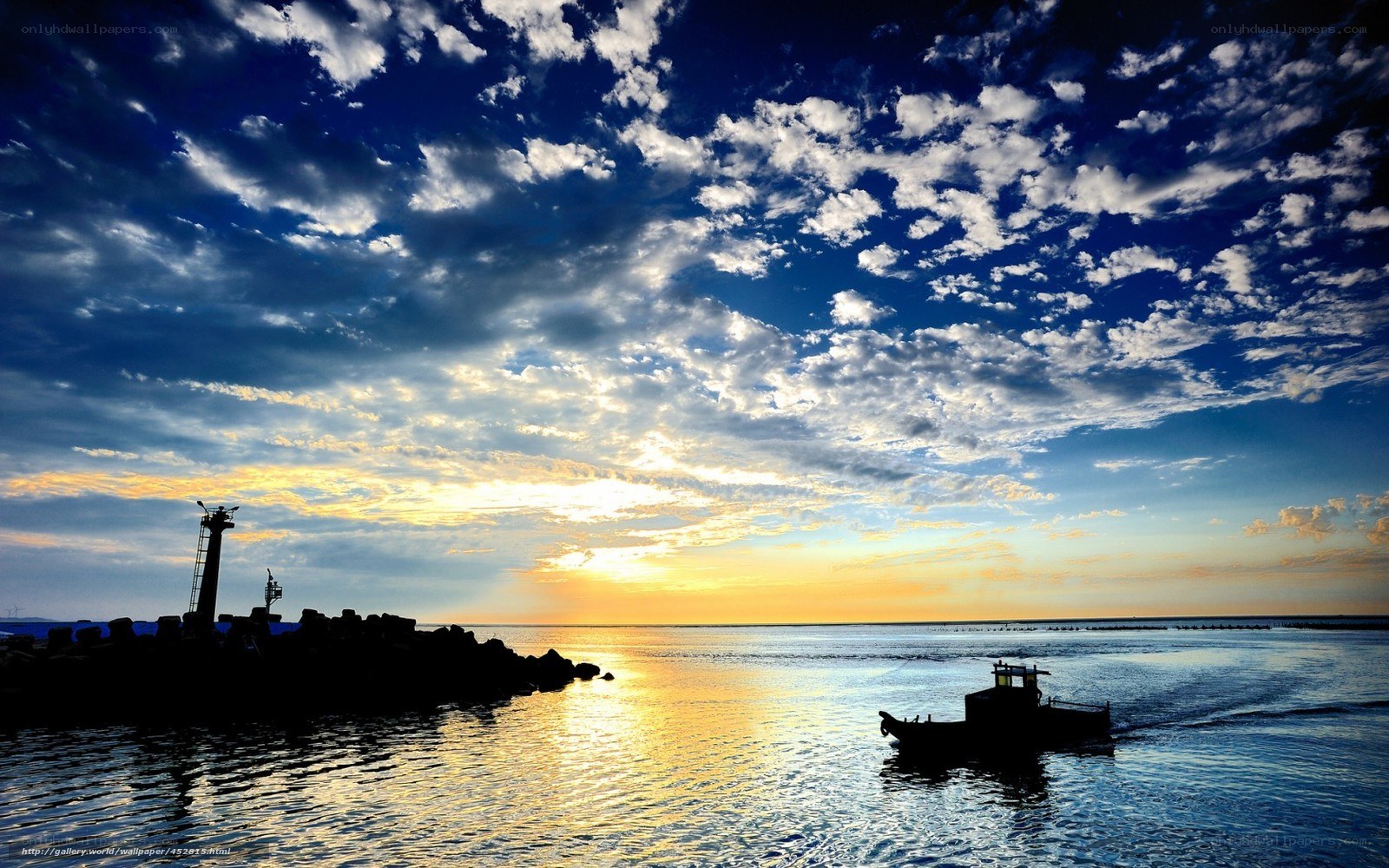 Sunset at the harbor