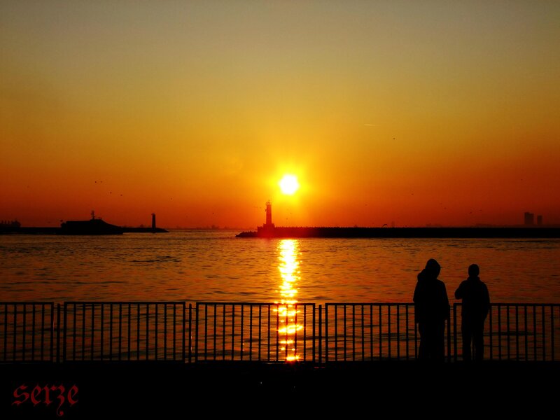Sunset at the harbor