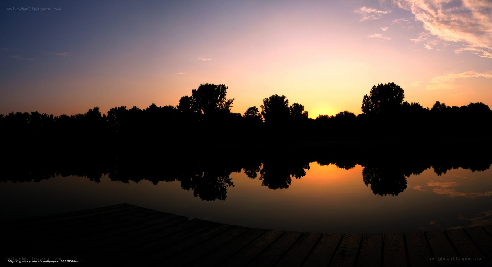 sunset at the lake