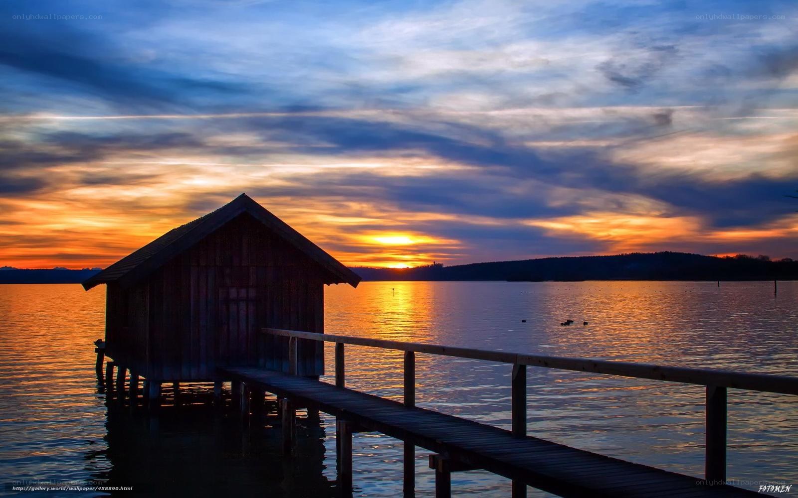 Sunset at the lake house