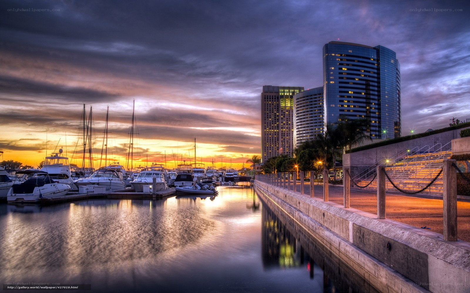 Sunset at the marina