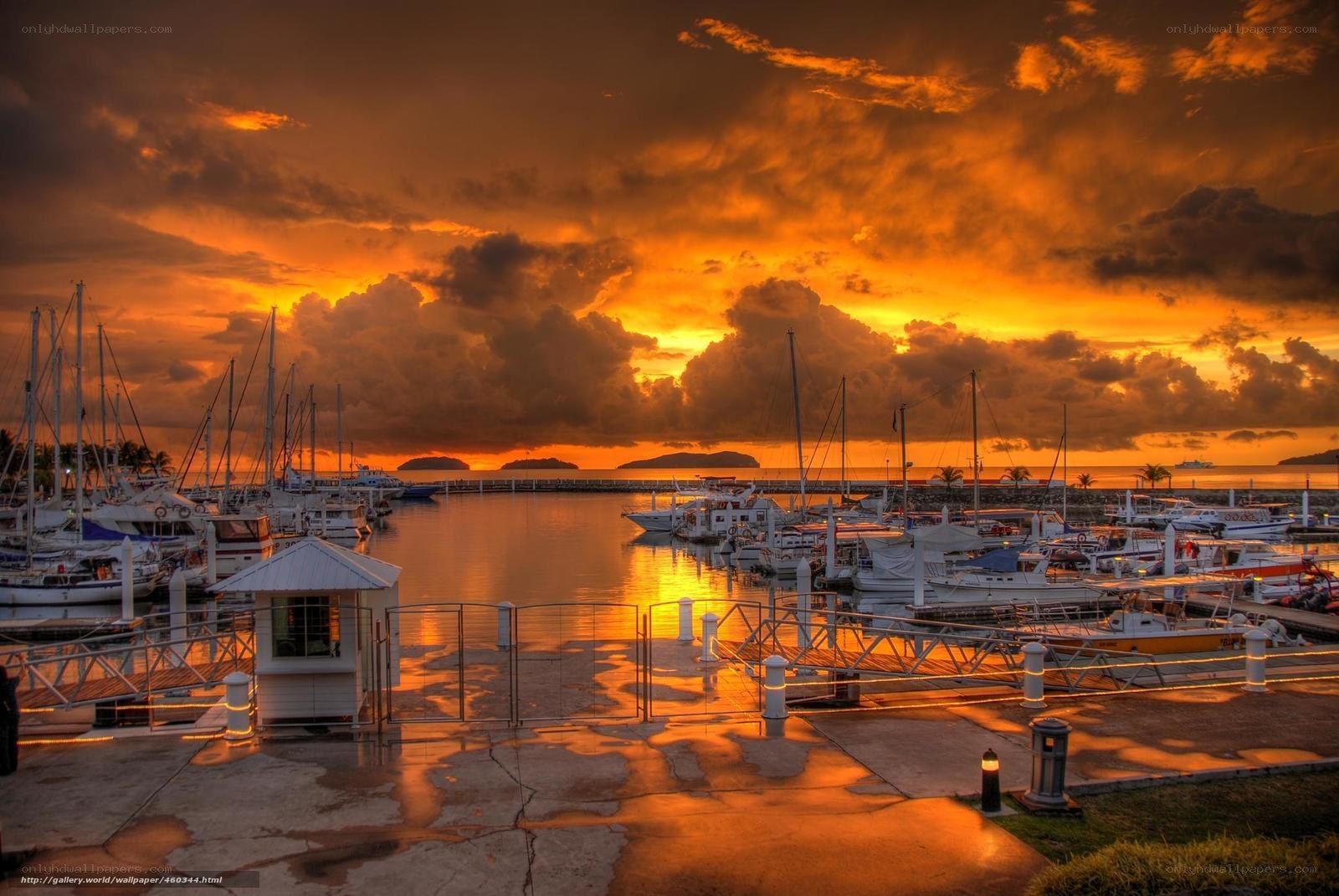 Sunset at the marina